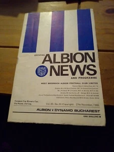 WEST BROMWICH ALBION v DYNAMO BUCHAREST CUP WINNERS CUP 27TH NOVEMBER 1968 (8) - Picture 1 of 4