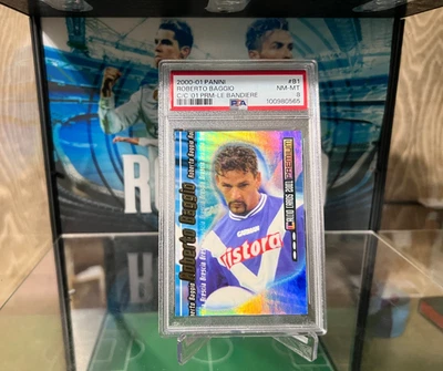 Tarjetas Panini Calcio 2001 Premium Bandiere #B1 Roberto Baggio PSA 8 2000-01 Foto 1 de 4