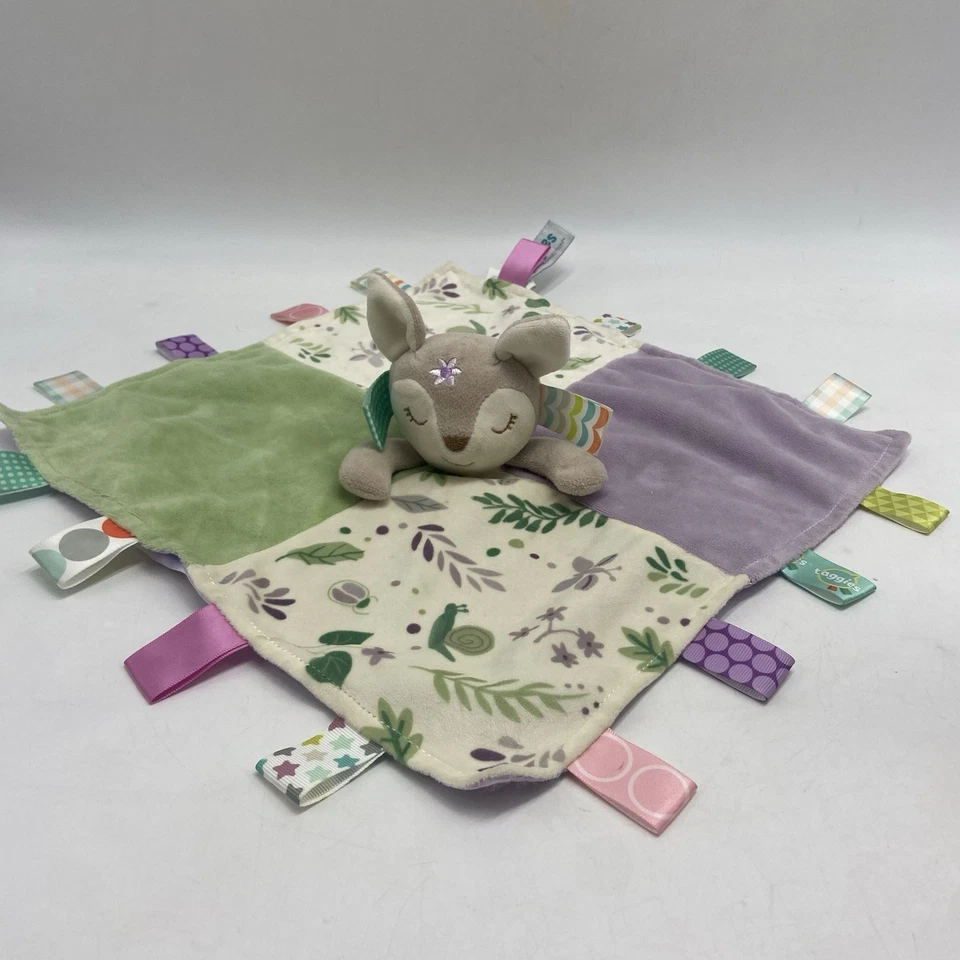 Taggies Ciervo Flora Fawn Bebé Lovey Manta de Seguridad Caracoles Púrpura Verde Foto 1 de 4