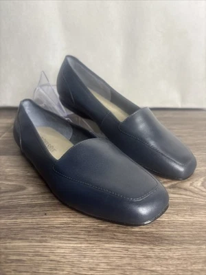 St Johns Bay Shoes Women’s Navy Blue Slip On Loafers Flats Square Toe - Image 1 of 4