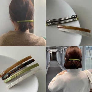 Women Girls Fashion Long Hair Clip Barrette Hairpin Acrylic Ponytail Hair Clips - Picture 1 of 12