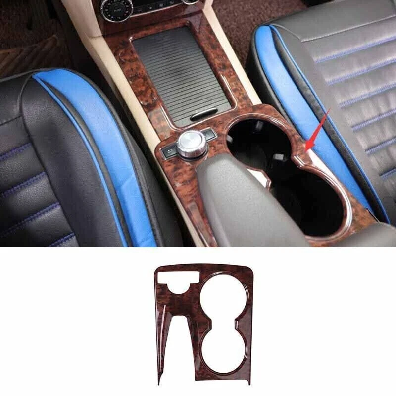 Para Mercedes-Benz GLK 2009-15 Consola Coche Cambio Copa Agua Cubierta Borde Madera Ágata Foto 1 de 4