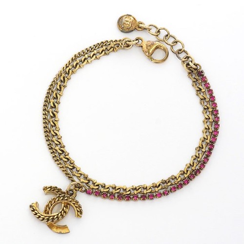 Bracciale Chanel Coco Mark rosa con strass