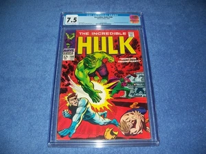 1968 Marvel Comics Incredible Hulk #108 CGC 7.5 ow/w Nick Fury - Picture 1 of 3