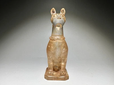 Raro Han Dy Antiguo Cristal Tallado Animal Cara Diseño "Anillo" "Ban Zi" L 3,4 cm Foto 1 de 4