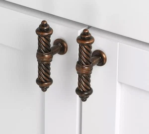GlideRite 3-1/2" rustikale Bronze verdrehter Stahl Schrank Kommode mit Zinken siehe Bild - Bild 1 von 8