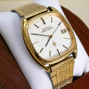 Seiko Grand Quartz Sgp Date 1410 Used Men's Watch, Battery Replaced - Picture 1 of 10