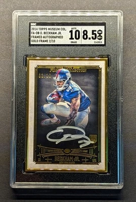 ODELL BECKHAM JR. Rookie Auto 2014 Topps Museum Collection Gold Frame SSP /10 RC - Image 1 of 3