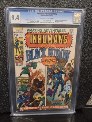 Amazing Adventures # 3 CGC 9.4 (Marvel, 1970) The Inhumans and the Black Widow - Image 1 of 2