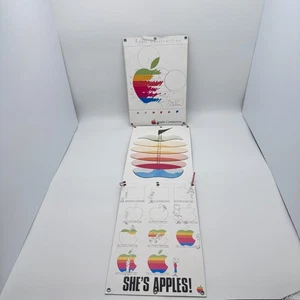 Vintage Apple Mac Promo Wall Hanging Advertising Poster Set of 3x Double Sided - Picture 1 of 16