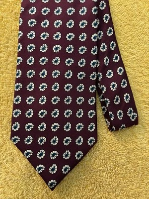 Brooks Brothers Makers бордовые с зелеными и золотыми формами пейсли 3,75x57 б/у в отличном состоянии - Изображение 1 из 4