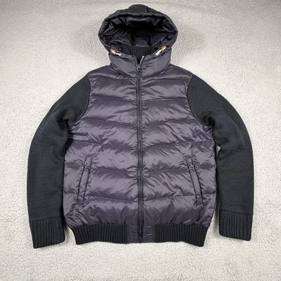 Куртка мужская Scotch & Soda средний размер черная серая с капюшоном пуховик вязаные рукава - Изображение 1 из 4