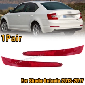 Pair For Skoda Octavia 2015-2017 Tail Lamp Light Rear Bumper Reflector Lights - Picture 1 of 21