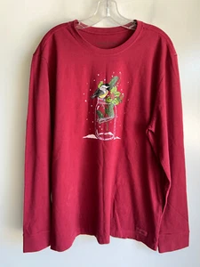 NUEVA Camiseta Life Is Good Crusher Talla Grande Chickadee Vacaciones Navidad - Imagen 1 de 9