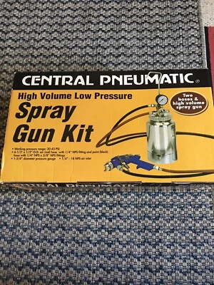  CENTRAL PNEUMATIC 20 oz. Pistola pulverizadora de aire de alimentación por gravedad HVLP Foto 1 de 2
