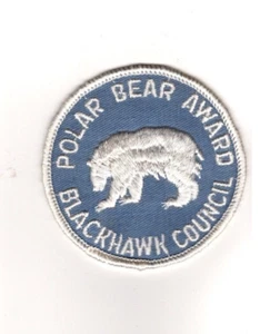 Blackhawk Area Council Rockford Illinois, toppa premio orso polare vintage - Foto 1 di 1