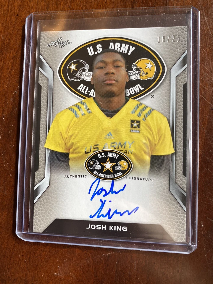 2016 Leaf US Army Metal Josh King MICHIGAN STATE Auto Autograph # 18/25 - Image 1 of 1