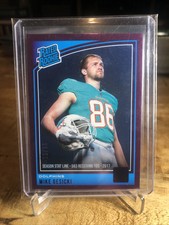 2018 Donruss Stat Line Season /99 Mike Gesicki Rated Rookie Miami Dolphins #337