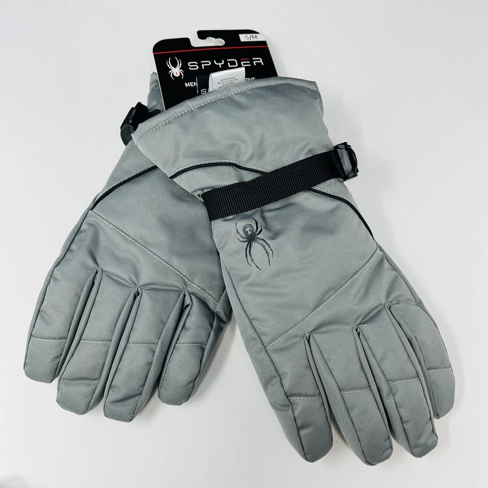 Guantes Spyder Aislados Gris Esquí Snowboard Invierno Nieve NUEVO Para Hombre Talla S/M Foto 1 de 4