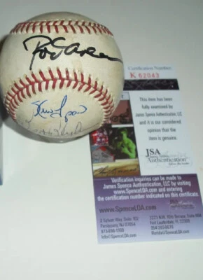 Minnesota Twins Multi Signed ROAL Brown Baseball Blyleven Oliva Carew Hrbek JSA - Image 1 of 4