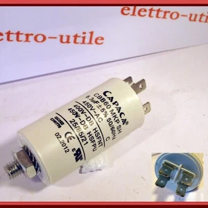 Condensatore 6,3 microfarad motore elettrico elettropompa Motor capacitor 450V - Imagen 1 de 1