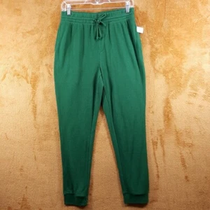 CLUB ROOM Jogger Pants Mens Small Green Pull On Thermal Waffle Knit Comfort - Picture 1 of 8