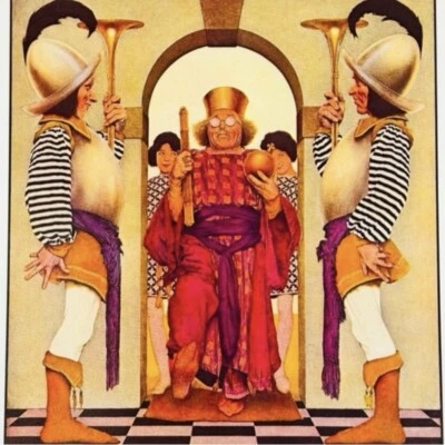 THE KING OF HEARTS Original Vintage Print Poster Maxfield Parrish Fine Art Deco - Image 1 of 4