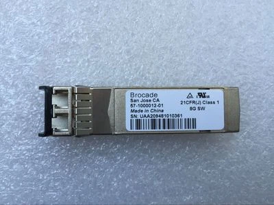 Brocade 57-1000012-01 8G Gbps SW SFP Fiber Optic Transceiver Teste  - Image 1 of 2