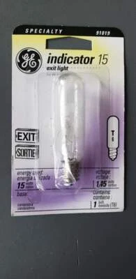 GE Candelabra Base Exit Light Bulb 15 Watts 4855683 - Image 1 of 4