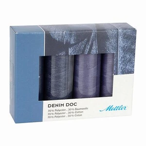 DENIM DOC 4er Kit Nähgarn Set Reißfestes Garn zum Nähen oder Sticken - 70% Po... - Bild 1 von 5