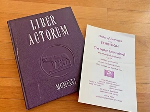 De colección 1966 Boston Latin School ANUARIO Liber Actorum libro de maestría alto + programa de posgrado - Imagen 1 de 8