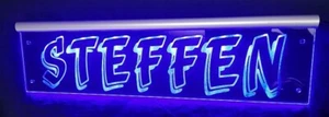 Steffen LED Namensschild oder dein Name LKW Truckerschild personalisiert Steff - Bild 1 von 12