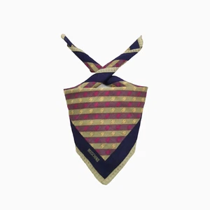 Vintage Moschino Handkerchief Scarf Striped Pocket Square Neckerchief Bandana - Picture 1 of 4