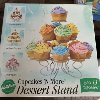 NEW WILTON Cupcake N More Dessert Stand Display Holds up to 13 Cupcakes! - Image 1 of 4