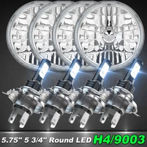 4pc 5.75" Round led Headlights For Chevy Chevelle Impala GMC - Picture 1 of 17