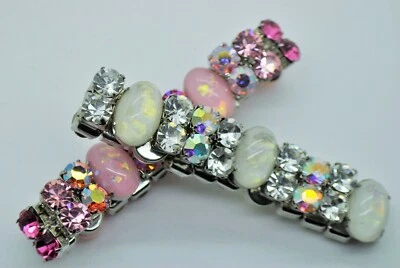 2 piezas Pulsera elástica gruesa estilo bohemio colorida estrás joyería de moda Foto 1 de 4