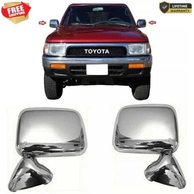 For 1989-1995 Toyota Pickup Front Left & Right Manual Mirror Chrome Set of 2 Foto 1 de 4