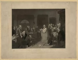8" x 10" Photo 1848 The first prayer in Congress - Foto 1 di 1