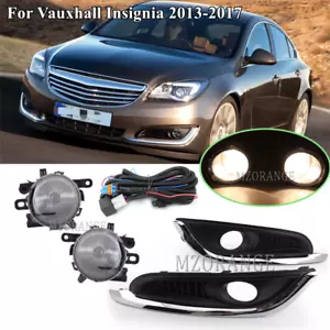 Set Front Fog Light Lamp+Cover Grille+Wirings For Opel Vauxhall Insignia 2013-17 - Picture 1 of 12