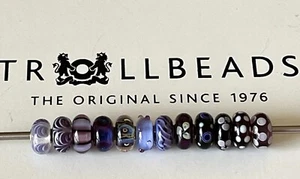 Trollbeads 🍀 Lila Lavendel Muranos 🍀 wählen Sie einen Bead! - Bild 1 von 14