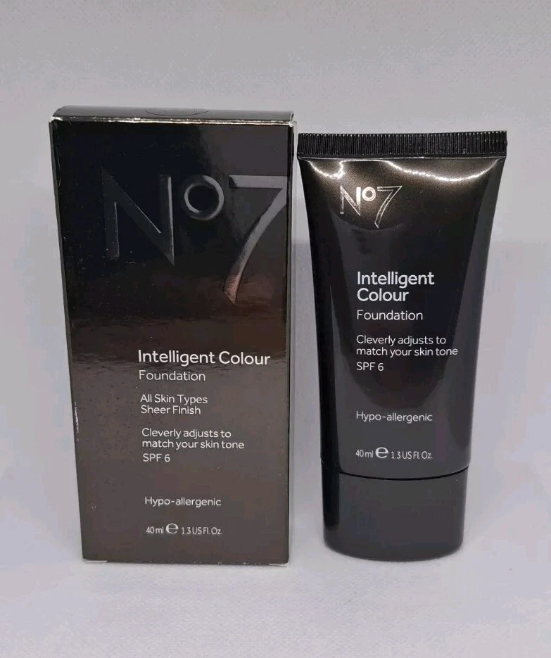 Boots No7 Intelligent Colour Foundation MEDIUM Spf6 Hypo Allergenic SEALED x1 - Image 1 of 4