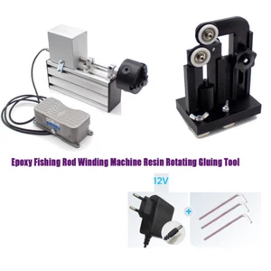 Epoxy Fishing Rod Winding Machine Resin Rotating Gluing Tool with Foot Switch - Picture 1 of 9