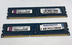 Kingston 1GB HP # 497156 240Pin PC3-10600U-1Rx8 DDR3 SDRAM 1333 MHz HP 497156 - Picture 1 of 6