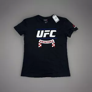 Camiseta Oficial UFC Reebok Estampado Croacia Adulto Negra - Imagen 1 de 2