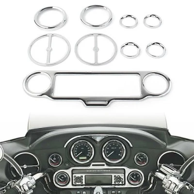 Radio Gauge Inner Fairing Trim Kit Fit Harley Electra Glide Street Glide 1996-13 - Image 1 of 4