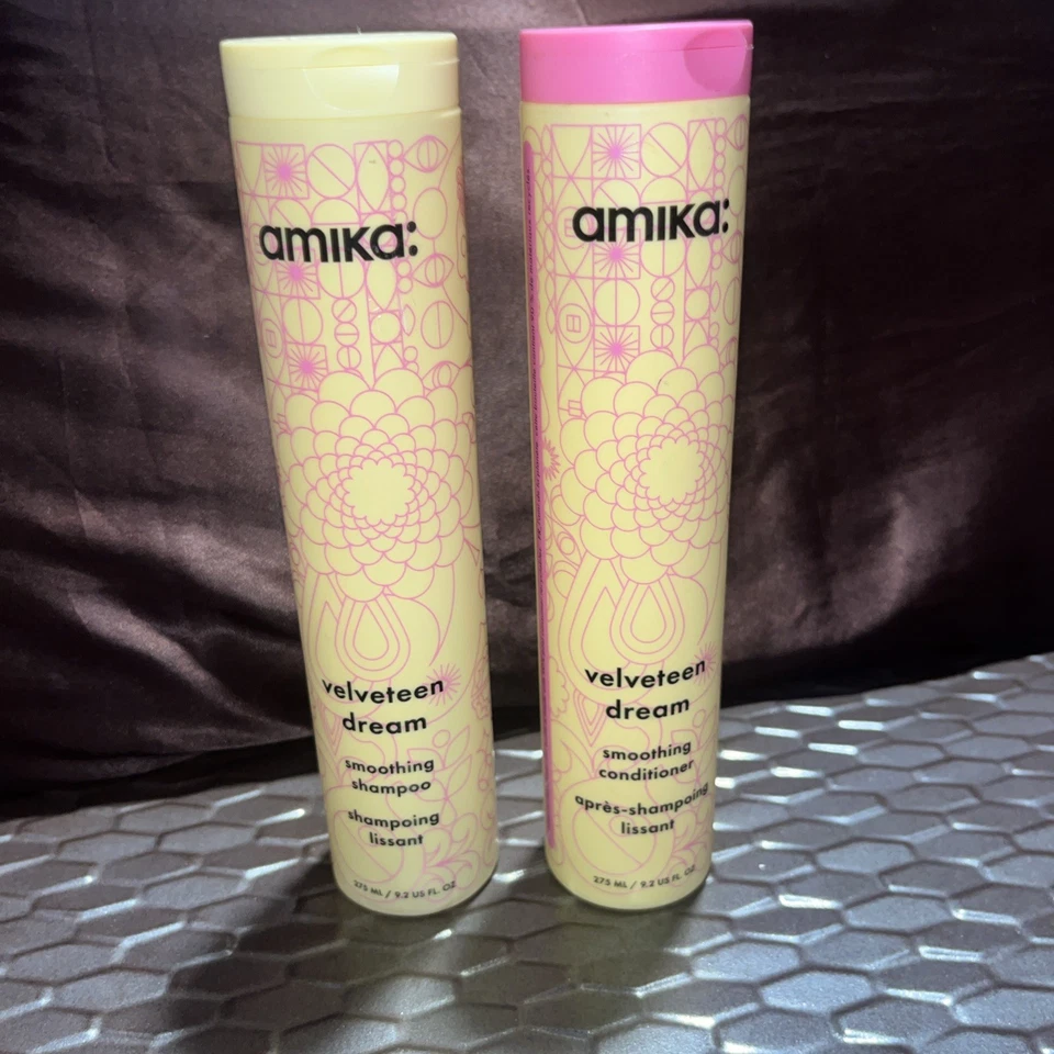 Amika Velveteen Dream Smoothing Shampoo & Conditioner Duo 9.2 oz used   - Image 1 of 1