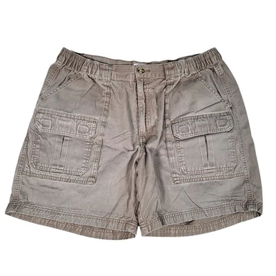 Croft & Barrow Cargo Shorts Mens 38 (Fit 35x6) Green Pockets Khaki Elastic Waist - Image 1 of 4