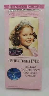 Shirley Temple DVD Set Costco Exclusive Sealed 3-Movie Collection + Charm rare - Image 1 of 4