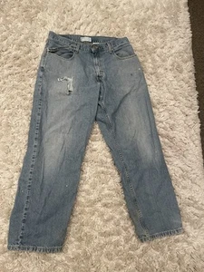 W33 L32 Vintage Baggy Silver tab Jeans. Solid Condition And Fit Very Nice! - Picture 1 of 5