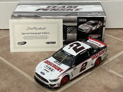 2020 Brad Keselowski Discount Tire Ford Mustang SIGNED AUTO COA NASCAR 1/24 - Image 1 of 4